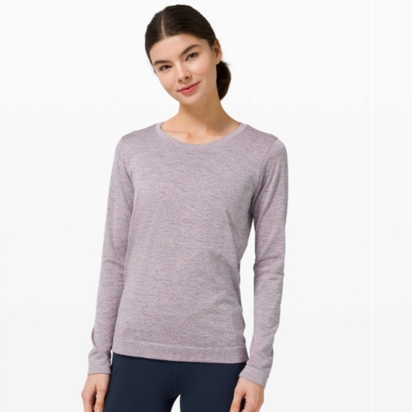 lululemon athletica Tops - Lululemon Swiftly Relaxed Long SleeveDapple Dot Slate / Fuchsia Multi